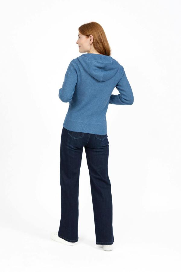 Mudflower Cable-Knit Zip-up Hooded Cardigan