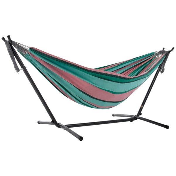 Vivere Double Cotton Hammock with Stand (250cm) - Watermelon