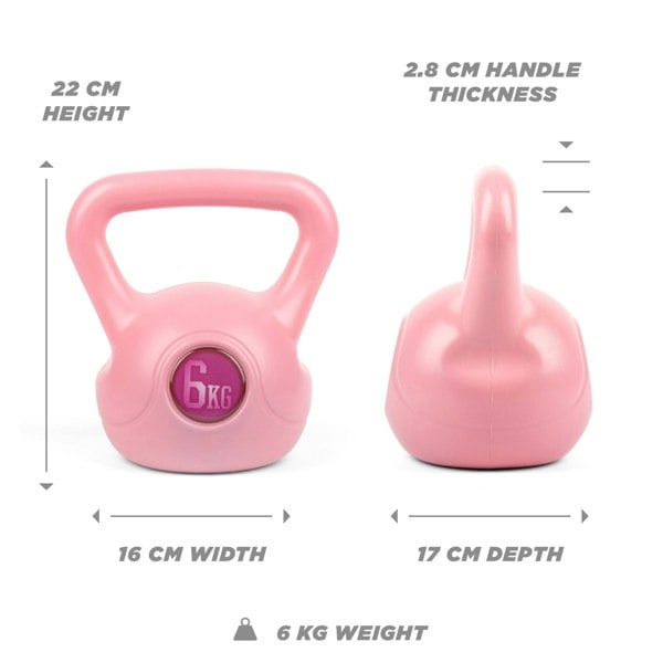 Phoenix Fitness Pink Kettlebell 6KG