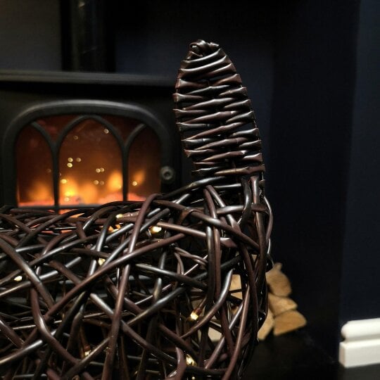 Samuel Alexander 65cm Battery Operated Rattan Woven Rudolph Reindeer with Warm White LEDs