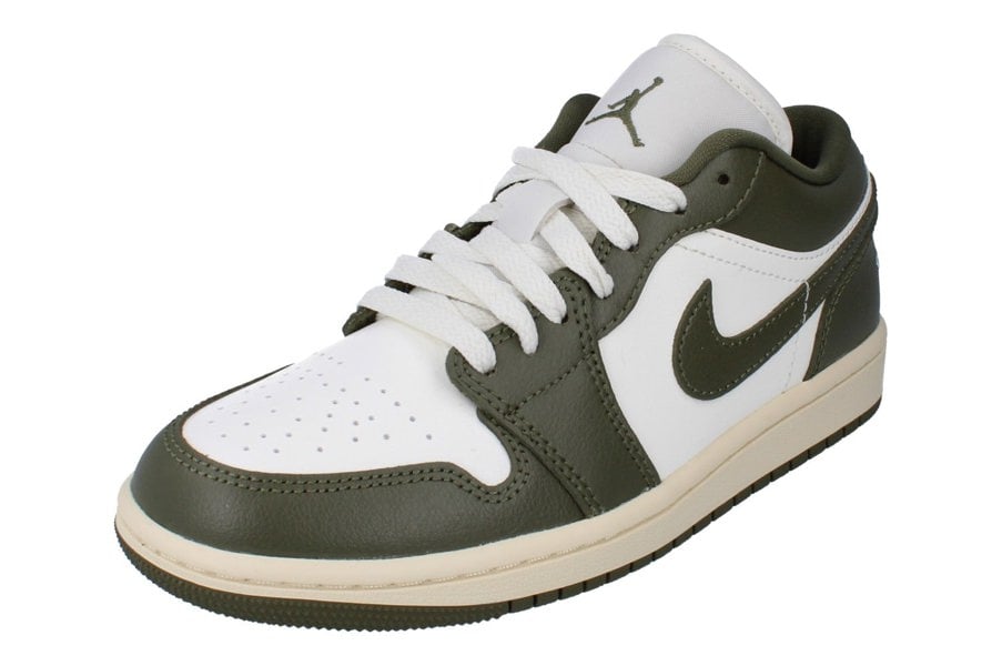 Nike Womens Air Jordan 1 Low Trainers Dc0774  122 - Sail Medium Olive Coconut Milk 122 - Photo 0