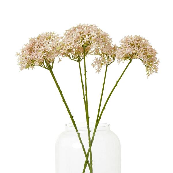 Wyld Haus Set of 3 Artificial Flowers Pink Crown Hydrangea Stems