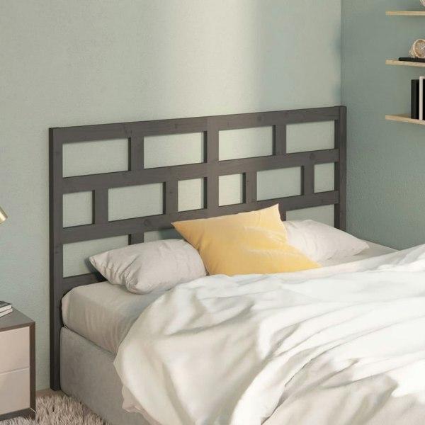 Berkfield Bed Headboard Grey 166x4x100 cm Solid Wood Pine