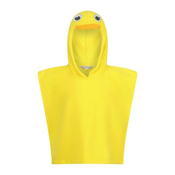 Regatta Childrens/Kids Pebbles The Duck Hooded Towel - Sunbeam