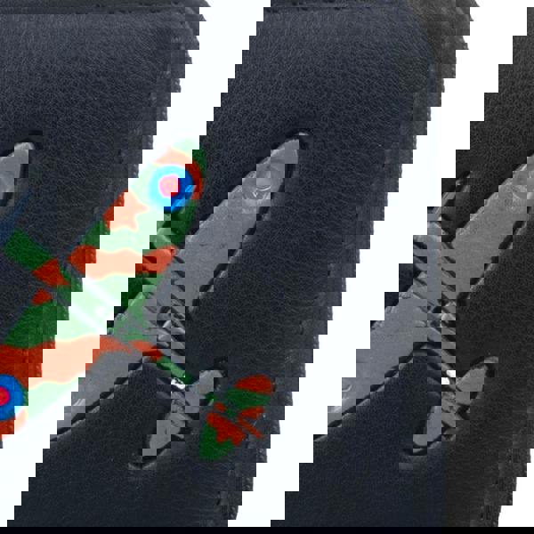 Mala Leather Spitfire Plane Zip Around Wallet- RFID Protected