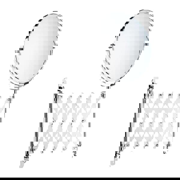 Polished chrome wall mounted mirror