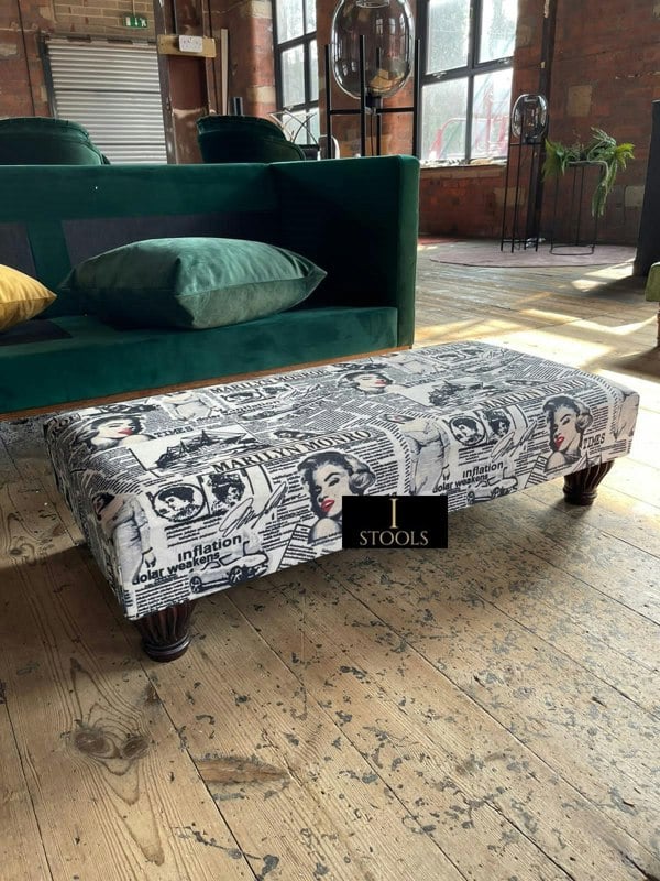 ISTOOLS Marilyn Monroe printed fabric  Footstool Bench