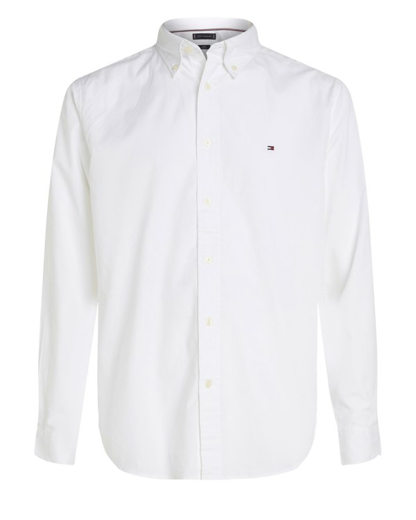 Tommy Hilfiger Core Flex Poplin Mens Long Sleeve Shirt - White