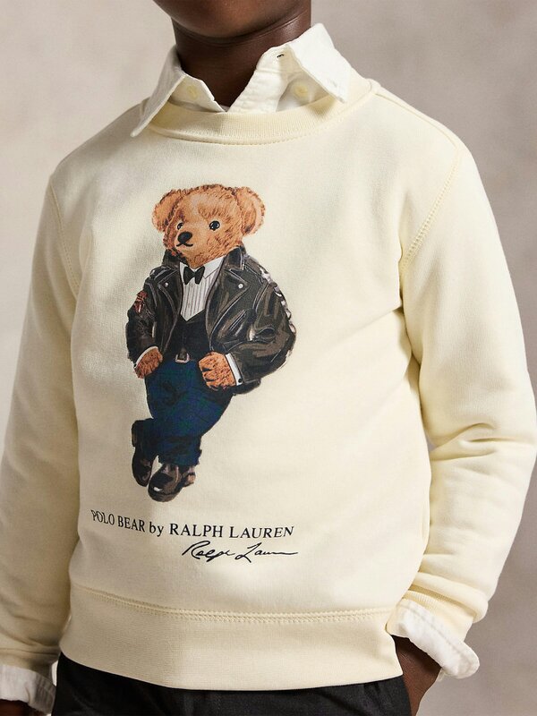 Ralph Lauren Kids Ralph Lauren Boys Polo Bear Sweatshirt in Ivory