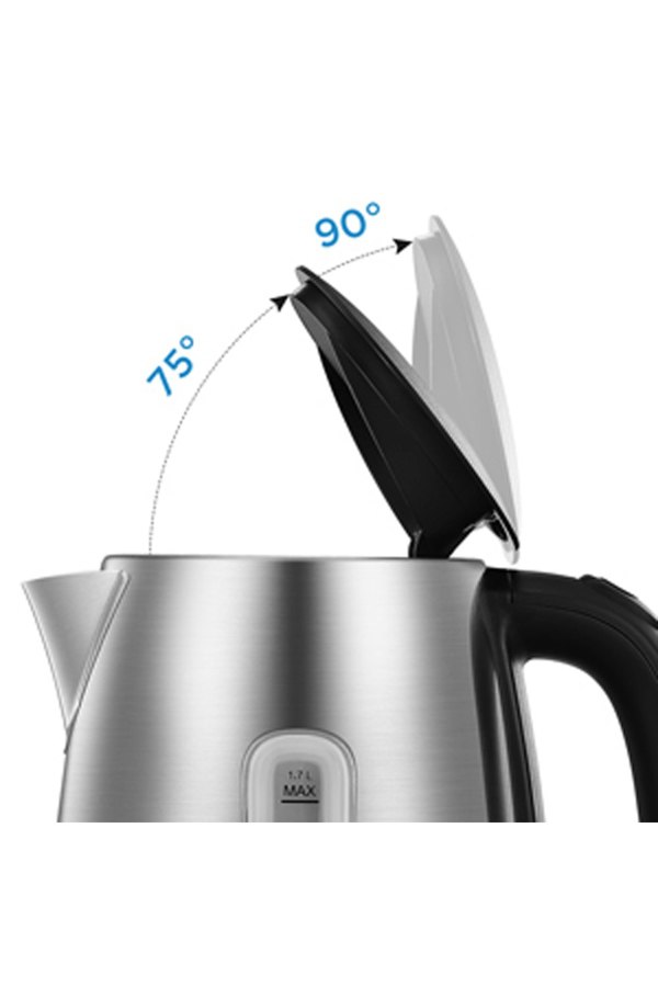 Living and Home 1.7L Midea Electric Kettle 3KW Stainless Steel Kettle LED Indicator Dry-Boiling Protection