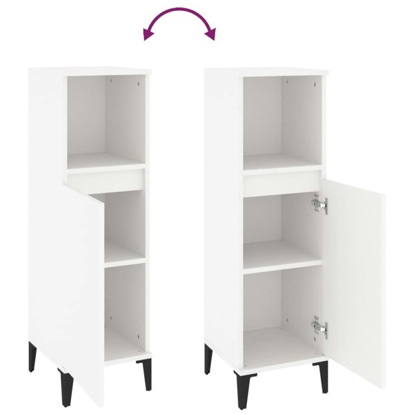 Berkfield Bathroom Cabinet White 30x30x100 cm Engineered Wood