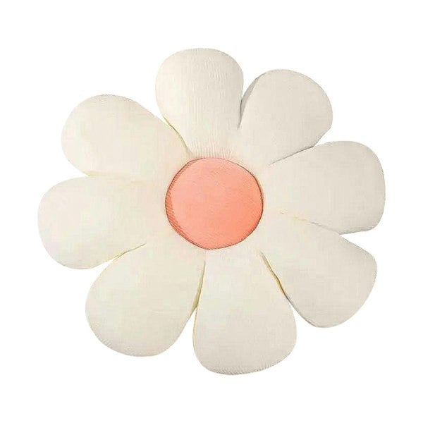 Anyhouz Anypillow White Daisy Throw Pillow with Plush Cushion