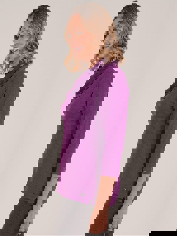 PennyPlain Cowl Neck Top- Amethyst