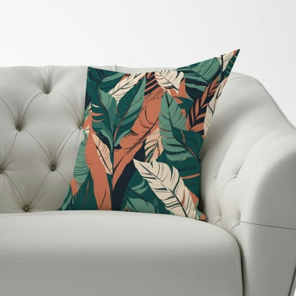 Warren Reed Autumn Tropical Leaves Cushions