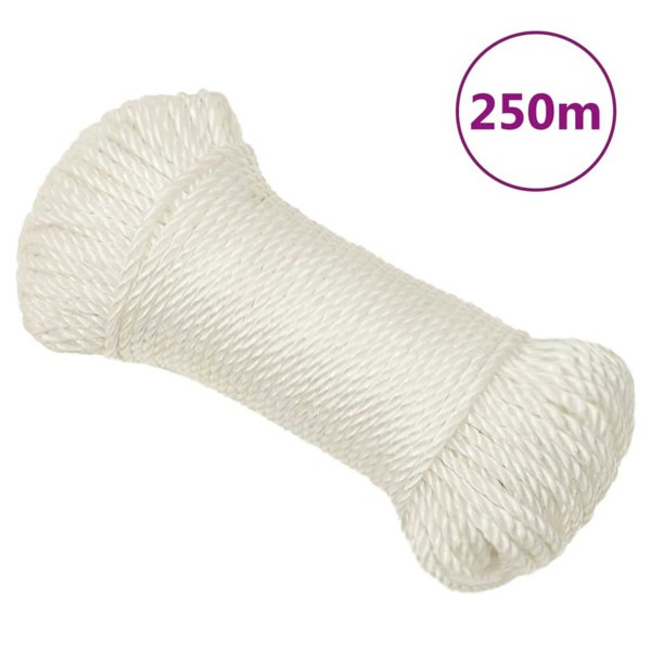 Berkfield Work Rope White 8 mm 250 m Polypropylene