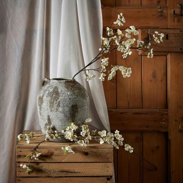 Wyld Haus Set of 3 Artificial Flowers White Japanese Blossom Stems
