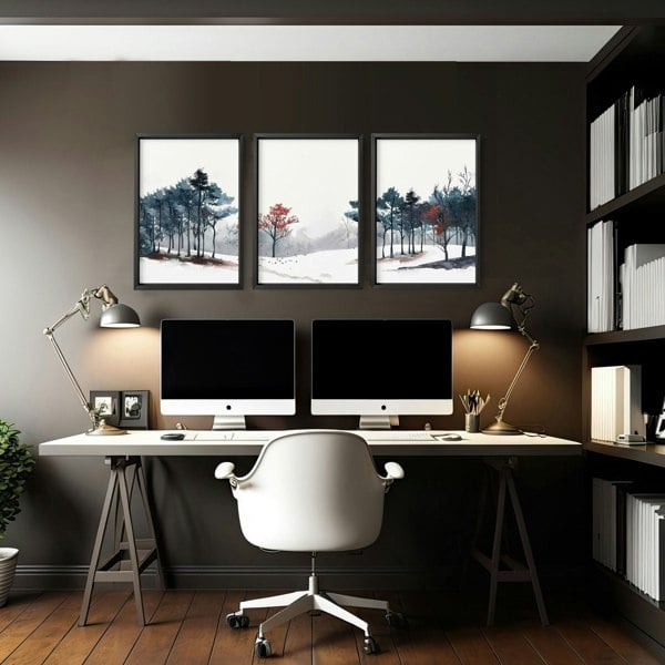 Office Wall Decor Ideas | Set of 3 wall art prints