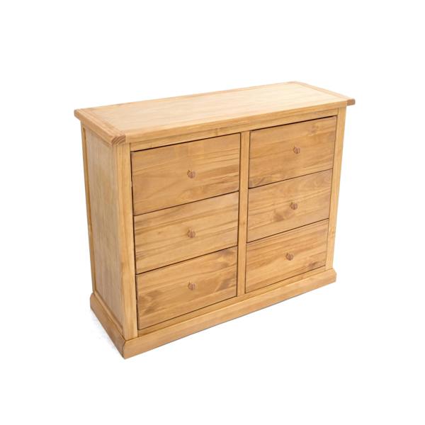 Cabinet Bits Lucca 6 Drawer Chest of Drawers Wood Knob