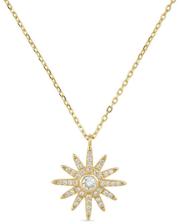 Dainty 14K Gold Star Sun Necklace - Necklaces - Elk & Bloom