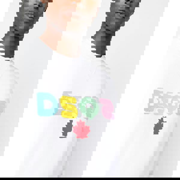 Dsquared DSQ2 Rainbow Applique Logo Sweatshirt   in  White