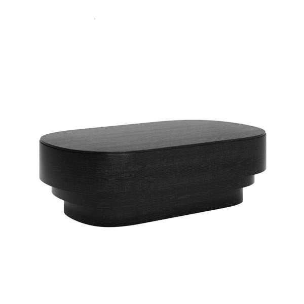 Wyld Haus Mayfair Black Wooden Oval Coffee Table