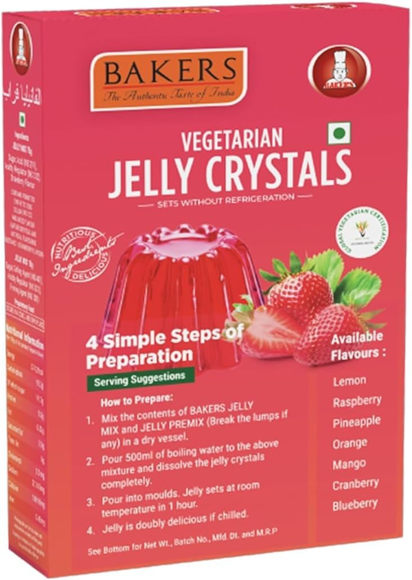 Bakers Starwberry Jelly Crystals Instant Premix Dessert - 100g