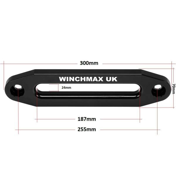 Winchmax 13,500lb (6,123kg) 12V Military Grade Winch Bumper Compatible with Defender 28m x 11mm Dyneema Rope, Wiring Kit & Isolator