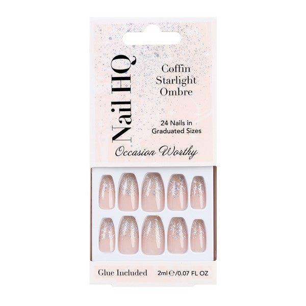 Nail HQ Coffin Starlight Ombre Nails (24 Pieces)