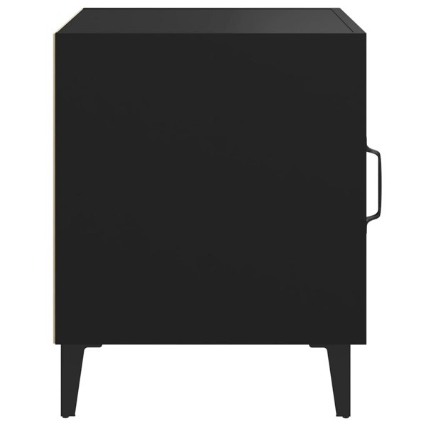 Berkfield Bedside Cabinets 2 pcs Black Engineered Wood
