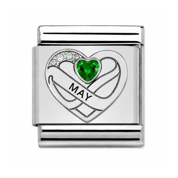 Serafina Birthstone Heart Charm | Italian Style Bracelet Charm
