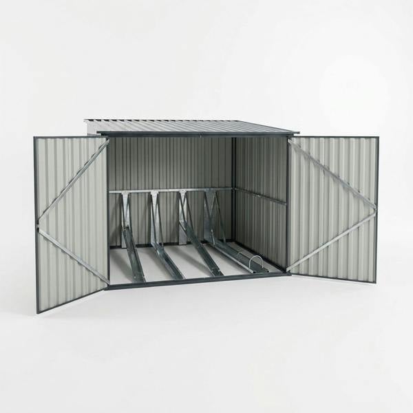 Nicoman Metal Bicycle Storage Shed for Up to 4 Bikes
