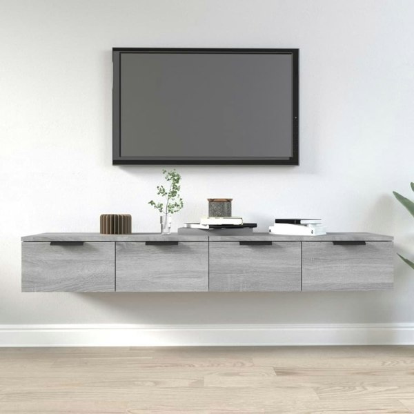 Berkfield Wall Cabinets 2 pcs Grey Sonoma 68x30x20 cm Engineered Wood