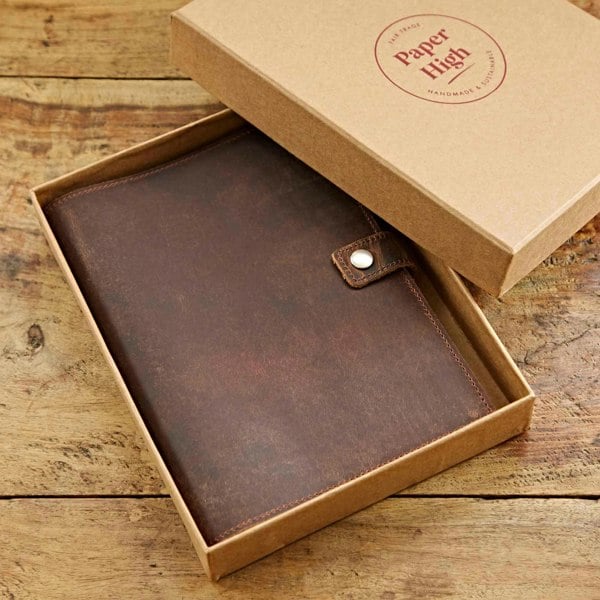 Paper High Buffalo Leather Refillable Journal