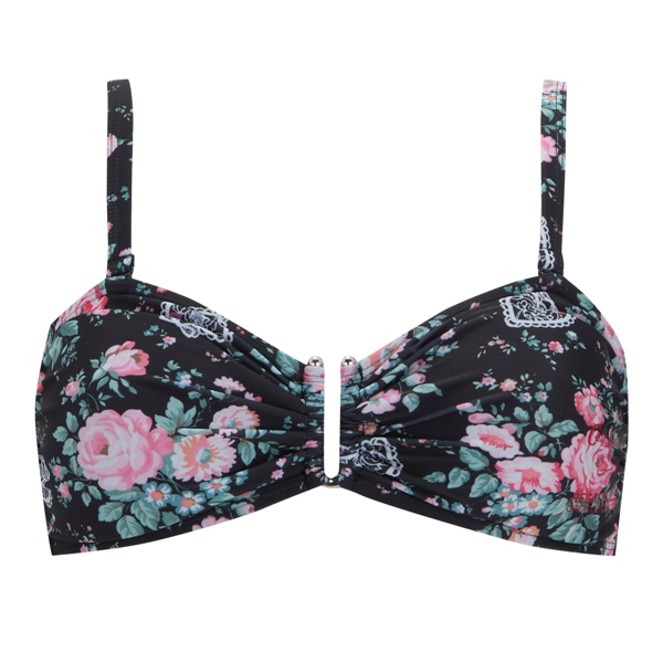 Regatta Womens Cath Kidston Hackney Rose Bikini Top - Black
