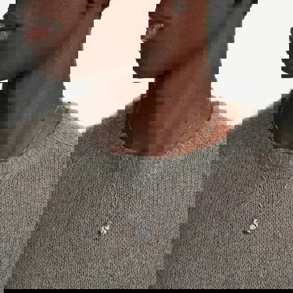 Swarovski Dextera Rhodium Plated Round White Crystal Pendant Necklace 5733400