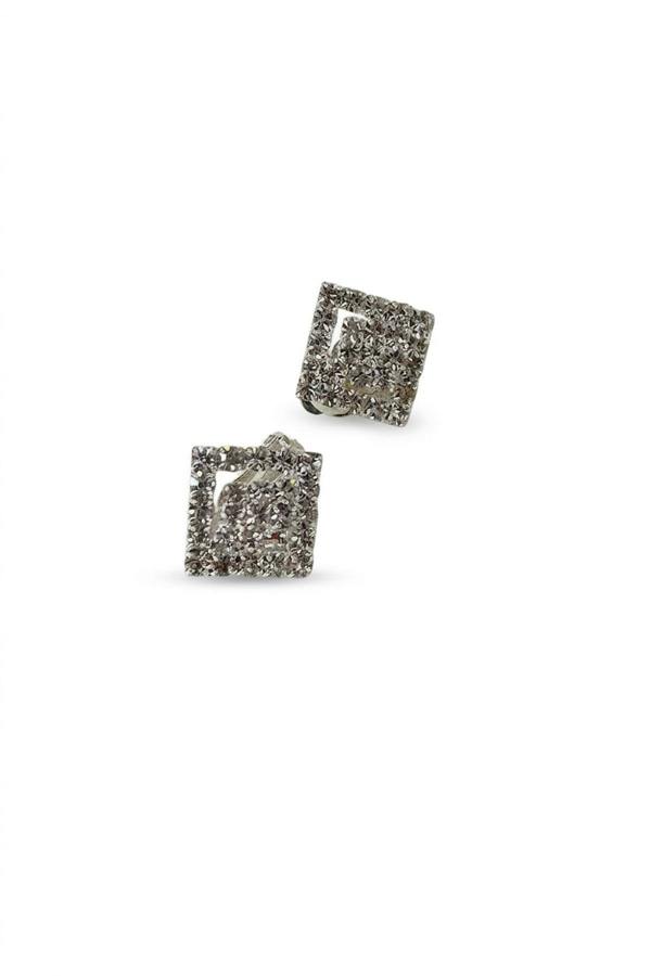 Lilah Embellished Earrings - Silver_wb
