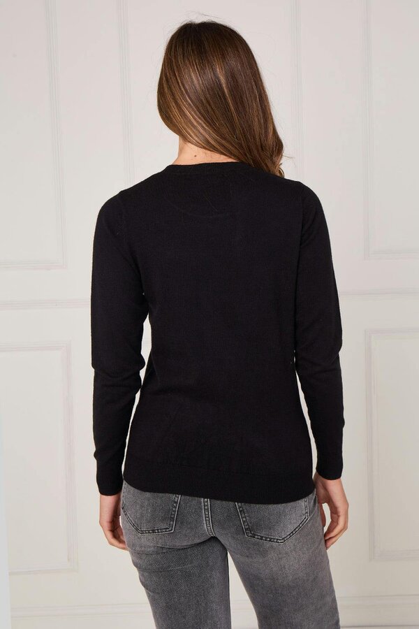 Black Sequin “NOEL” Christmas Jumper – Festive Embellished Knit