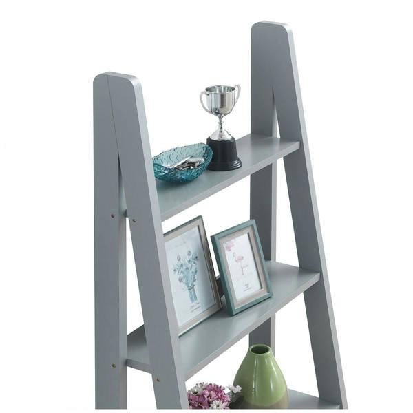Timber Art Design Riva Retro 5 Tier Ladder Bookcase Display Shelf Unit