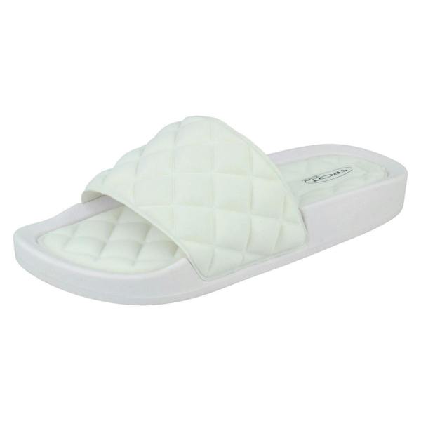 Spot On Ladies Spot On Quilted Sliders F00388