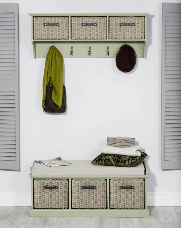Statement Furniture Tetbury Large Hanging Shelf with 3 Storage Baskets