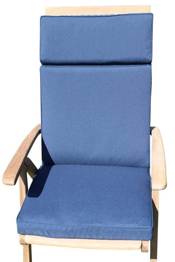 The Garden Marketplace Full Cushion for Recliner Chair, Multi-Position Chair Pad with Zipped Washable Cover, Fade-Resistant 180g Polyester