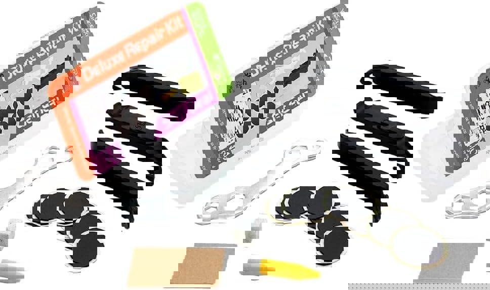 Sport Direct Bike/E-Bike Self Seal Puncture Repair Kits with 6 Patches, 1 Abrasive pad, 1 Crayon, 1 Chalk, 3 Tyre Levers & 1 Multi Size Spanner