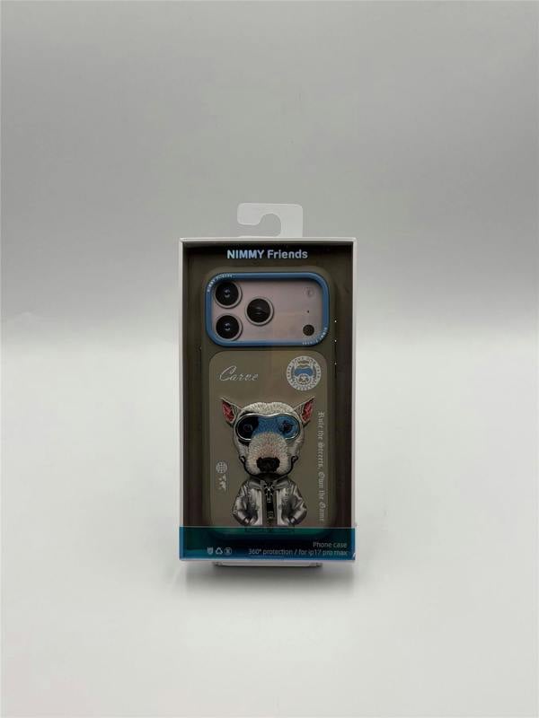 Nimmy Friends Nimmy Cool & Cute 2.0 Terrier Dog Case with MagSafe for iPhone 17 Pro Max 6.9" Grey Blue - N-KMLL-IP17-PRO-MAX-019-A