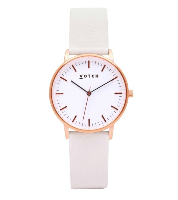 Votch Rose Gold & Off White Watch | Moment