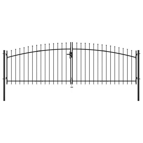 Berkfield Double Door Fence Gate with Spear Top 400x175 cm