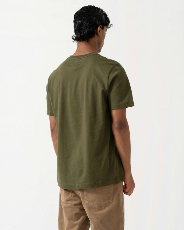 Tommy Hilfiger Essential Seasonal Regular Fit Solid Mens T-Shirt - Huntsman Green