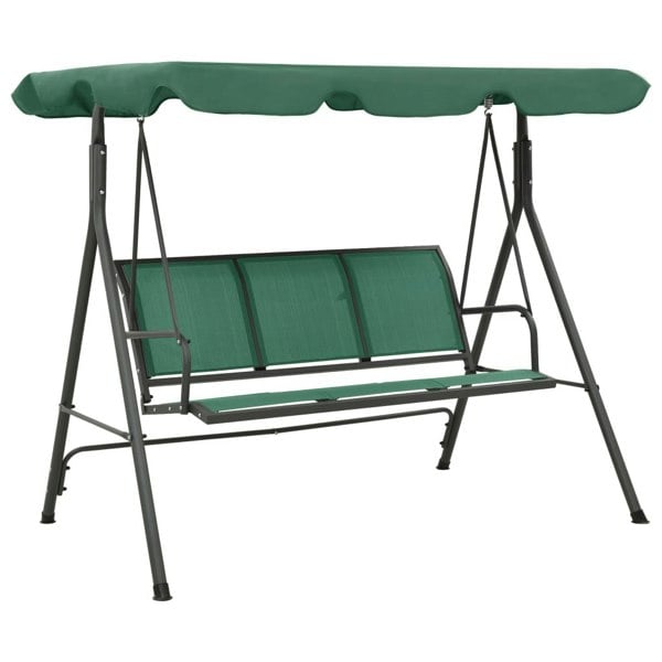 Berkfield Garden Swing Bench Green 170 cm Textilene and Steel