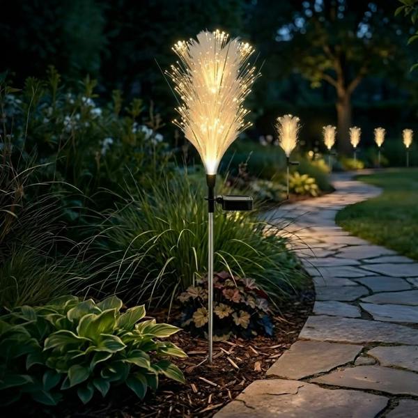 Milagro Fiber Solar Lamp 3000K Ip44 White + Green