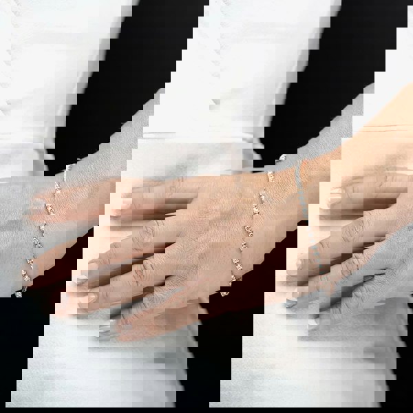 Starbright Rose 2.5mm Round Cubic Zirconia 7.5 Inch Tennis Bracelet B412(2.5M) 7.5~ 3A RGP