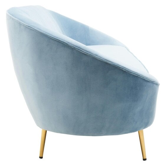 Fifty Five South Yasmeen 3 Seat Aqua Blue Velvet Sofa